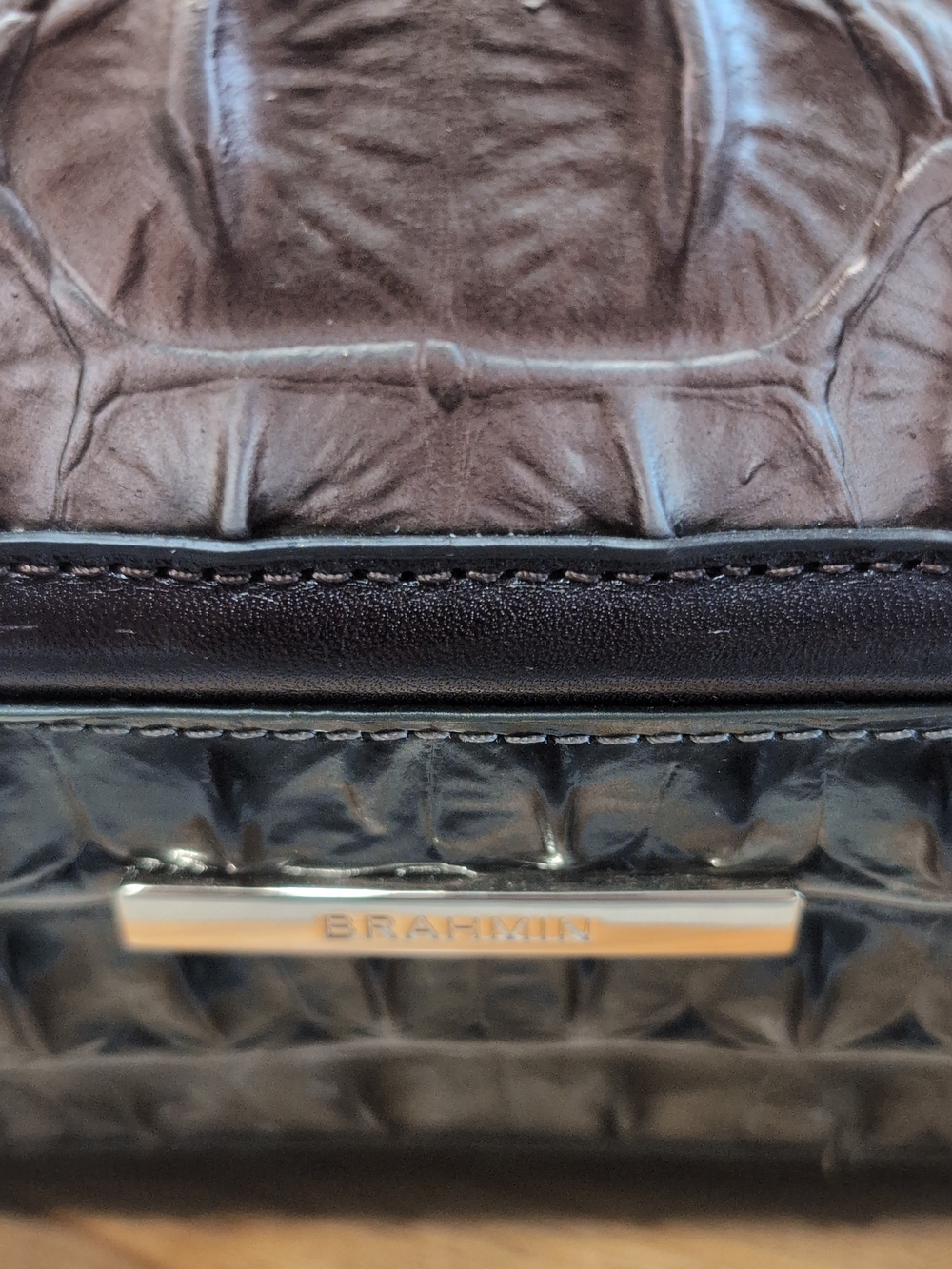 Brahmin LG Leather Duxbury Silver Lining Windemere Satchel - Picture 3 of 11